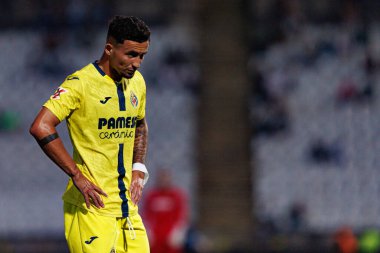 Yeremy Pino, Sporting CP ve Villarreal CF (Maciej Rogowski) takımları arasındaki Trofeu de Cinco Violinos maçında görüldü.)