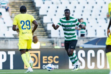 Ousmane Diomande, Trofeu de Cinco Violinos maçında Sporting CP ve Villarreal CF (Maciej Rogowski)