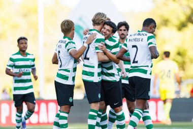 Sportif Oyuncular, Sporting CP ve Villarreal CF (Maciej Rogowski) takımları arasında oynanan Trofeu de Cinco Violinos maçında Morten Hjulmand 'dan gol üstüne gol atarken görüldü.)