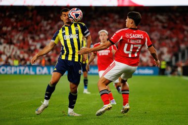 Levent Mercan ve Tiago Gouveia, Eusebio Cup maçında SL Benfica ve Fenerbahçe SK (Maciej Rogowski) arasında görüldü.)