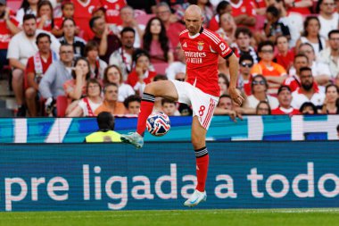 Fredrik Aursnes, SL Benfica ve Fenerbahçe SK (Maciej Rogowski) arasında oynanan Eusebio Cup maçı sırasında görüldü.)