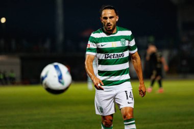 Giorgi Kochorashvili, Liga Portekiz maçı sırasında Estadio Belediyesi Rio Maior 'daki Casa Pia ve Sporting CP takımları arasında görüldü (Maciej Rogowski)