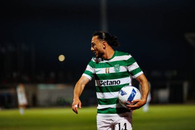 Giorgi Kochorashvili, Liga Portekiz maçı sırasında Estadio Belediyesi Rio Maior 'daki Casa Pia ve Sporting CP takımları arasında görüldü (Maciej Rogowski)