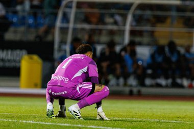 Patrick Sequeira, Liga Portekiz maçı sırasında Estadio Belediyesi Rio Maior 'daki Casa Pia ve Sporting CP takımları arasında görüldü (Maciej Rogowski)