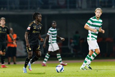 Estadio Belediyesi Rio Maior 'daki Casa Pia ve Sporting CP takımları arasında oynanan Liga Portekiz maçı sırasında Renato Nhaga görüldü (Maciej Rogowski)