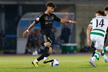 Miguel Sousa, Liga Portekiz maçı sırasında Estadio Belediyesi Rio Maior 'daki Casa Pia ve Sporting CP takımları arasında görüldü (Maciej Rogowski)