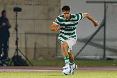 Ivan Fresneda, Liga Portekiz maçı sırasında Estadio Belediyesi Rio Maior 'daki Casa Pia ve Sporting CP takımları arasında görüldü (Maciej Rogowski)