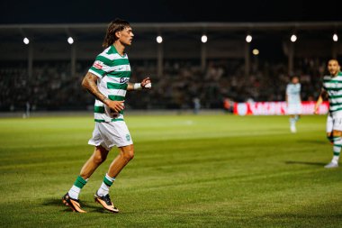 Ricardo Mangas, Liga Portekiz maçı sırasında Estadio Belediyesi Rio Maior 'daki Casa Pia ve Sporting CP takımları arasında görüldü (Maciej Rogowski)