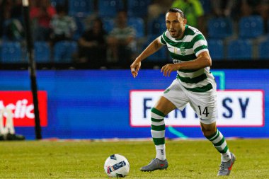  Giorgi Kochorashvili, Liga Portekiz maçı sırasında Estadio Belediyesi Rio Maior 'daki Casa Pia ve Sporting CP takımları arasında görüldü (Maciej Rogowski)