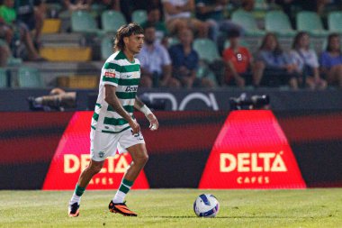 Ricardo Mangas, Liga Portekiz maçı sırasında Estadio Belediyesi Rio Maior 'daki Casa Pia ve Sporting CP takımları arasında görüldü (Maciej Rogowski)