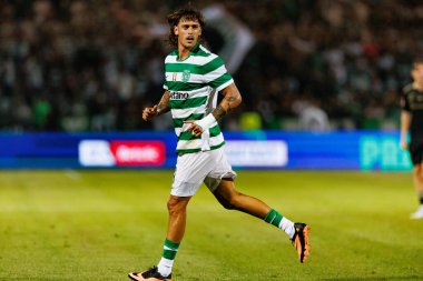 Ricardo Mangas, Liga Portekiz maçı sırasında Estadio Belediyesi Rio Maior 'daki Casa Pia ve Sporting CP takımları arasında görüldü (Maciej Rogowski)