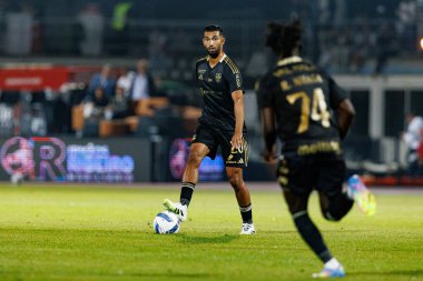 Yassin Oukili, Liga Portekiz maçı sırasında Estadio Belediyesi Rio Maior 'daki Casa Pia ve Sporting CP takımları arasında görüldü (Maciej Rogowski)