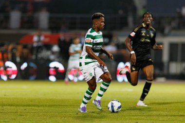 Liga Portekiz maçı sırasında Estadio Belediyesi Rio Maior 'daki Casa Pia ve Sporting CP takımları arasında görülen Geny Catamo (Maciej Rogowski)