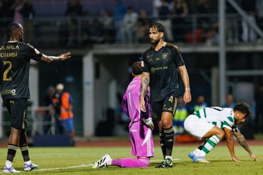 Joao Goulart, Liga Portekiz maçı sırasında Estadio Belediyesi Rio Maior 'daki Casa Pia ve Sporting CP takımları arasında görüldü (Maciej Rogowski)