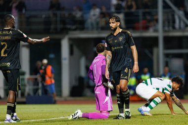 Joao Goulart, Liga Portekiz maçı sırasında Estadio Belediyesi Rio Maior 'daki Casa Pia ve Sporting CP takımları arasında görüldü (Maciej Rogowski)