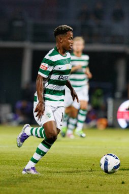 Liga Portekiz maçı sırasında Estadio Belediyesi Rio Maior 'daki Casa Pia ve Sporting CP takımları arasında görülen Geny Catamo (Maciej Rogowski)