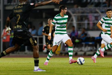 Francisco Trincao, Liga Portekiz maçı sırasında Estadio Belediyesi Rio Maior 'daki Casa Pia ve Sporting CP takımları arasında görüldü (Maciej Rogowski)