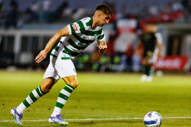 Ivan Fresneda, Liga Portekiz maçı sırasında Estadio Belediyesi Rio Maior 'daki Casa Pia ve Sporting CP takımları arasında görüldü (Maciej Rogowski)