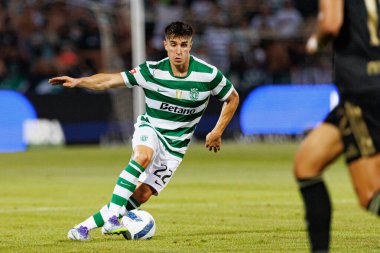 Ivan Fresneda, Liga Portekiz maçı sırasında Estadio Belediyesi Rio Maior 'daki Casa Pia ve Sporting CP takımları arasında görüldü (Maciej Rogowski)