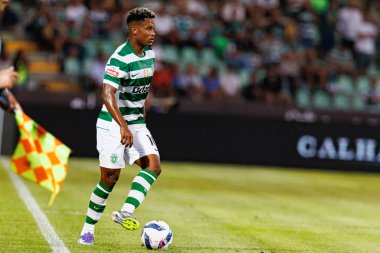 Liga Portekiz maçı sırasında Estadio Belediyesi Rio Maior 'daki Casa Pia ve Sporting CP takımları arasında görülen Geny Catamo (Maciej Rogowski)