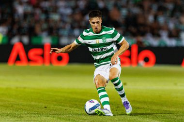 Ivan Fresneda, Liga Portekiz maçı sırasında Estadio Belediyesi Rio Maior 'daki Casa Pia ve Sporting CP takımları arasında görüldü (Maciej Rogowski)