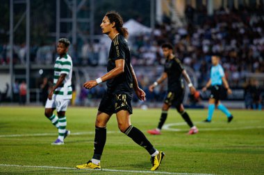 Fahem Benaissa-Yahia, Liga Portekiz maçı sırasında Estadio Belediyesi Rio Maior 'daki Casa Pia ve Sporting CP takımları arasında görüldü (Maciej Rogowski)