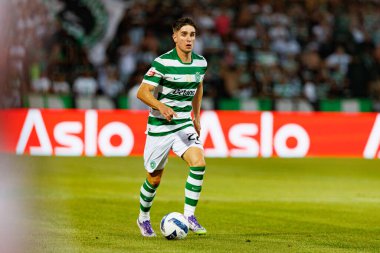 Ivan Fresneda, Liga Portekiz maçı sırasında Estadio Belediyesi Rio Maior 'daki Casa Pia ve Sporting CP takımları arasında görüldü (Maciej Rogowski)