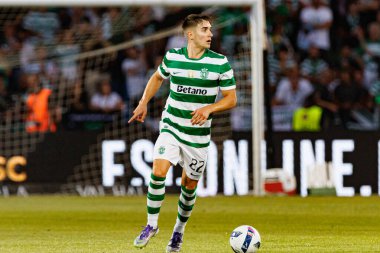 Ivan Fresneda, Liga Portekiz maçı sırasında Estadio Belediyesi Rio Maior 'daki Casa Pia ve Sporting CP takımları arasında görüldü (Maciej Rogowski)