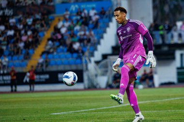 Patrick Sequeira, Liga Portekiz maçı sırasında Estadio Belediyesi Rio Maior 'daki Casa Pia ve Sporting CP takımları arasında görüldü (Maciej Rogowski)