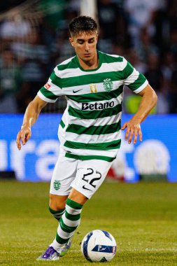 Ivan Fresneda, Liga Portekiz maçı sırasında Estadio Belediyesi Rio Maior 'daki Casa Pia ve Sporting CP takımları arasında görüldü (Maciej Rogowski)