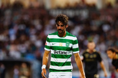 Francisco Trincao, Liga Portekiz maçı sırasında Estadio Belediyesi Rio Maior 'daki Casa Pia ve Sporting CP takımları arasında görüldü (Maciej Rogowski)