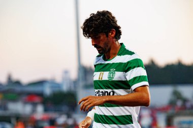 Francisco Trincao, Liga Portekiz maçı sırasında Estadio Belediyesi Rio Maior 'daki Casa Pia ve Sporting CP takımları arasında görüldü (Maciej Rogowski)