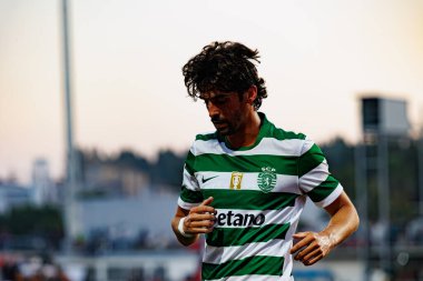Francisco Trincao, Liga Portekiz maçı sırasında Estadio Belediyesi Rio Maior 'daki Casa Pia ve Sporting CP takımları arasında görüldü (Maciej Rogowski)