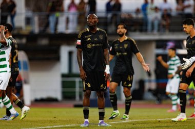 Duplexe Tchamba, Liga Portekiz maçı sırasında Estadio Belediyesi Rio Maior 'daki Casa Pia ve Sporting CP takımları arasında görüldü (Maciej Rogowski)