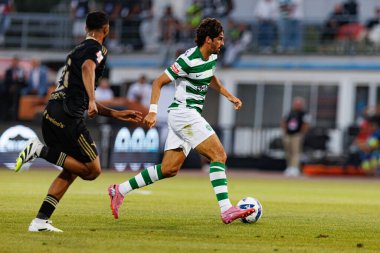 Francisco Trincao, Liga Portekiz maçı sırasında Estadio Belediyesi Rio Maior 'daki Casa Pia ve Sporting CP takımları arasında görüldü (Maciej Rogowski)