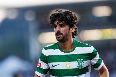 Francisco Trincao, Liga Portekiz maçı sırasında Estadio Belediyesi Rio Maior 'daki Casa Pia ve Sporting CP takımları arasında görüldü (Maciej Rogowski)