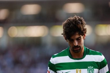 Francisco Trincao, Liga Portekiz maçı sırasında Estadio Belediyesi Rio Maior 'daki Casa Pia ve Sporting CP takımları arasında görüldü (Maciej Rogowski)