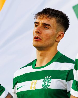 Ivan Fresneda, Liga Portekiz maçı sırasında Estadio Belediyesi Rio Maior 'daki Casa Pia ve Sporting CP takımları arasında görüldü (Maciej Rogowski)