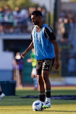 Yassin Oukili, Liga Portekiz maçı sırasında Estadio Belediyesi Rio Maior 'daki Casa Pia ve Sporting CP takımları arasında görüldü (Maciej Rogowski)