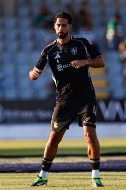 Joao Goulart, Liga Portekiz maçı sırasında Estadio Belediyesi Rio Maior 'daki Casa Pia ve Sporting CP takımları arasında görüldü (Maciej Rogowski)