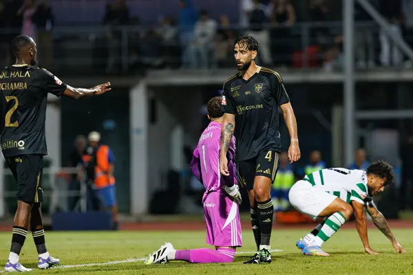 Joao Goulart, Liga Portekiz maçı sırasında Estadio Belediyesi Rio Maior 'daki Casa Pia ve Sporting CP takımları arasında görüldü (Maciej Rogowski)
