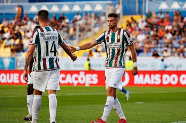 Bernardo Schappo ve Atanas Chernev, Liga Portekiz maçı sırasında GD Estoril Praia ve CF Estrela Amadora (Maciej Rogowski)