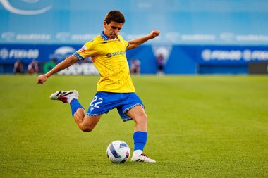 Pedro Carvalho, Liga Portekiz maçı sırasında GD Estoril Praia ve CF Estrela Amadora (Maciej Rogowski)