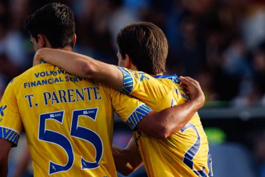 Tiago Parente ve Pedro Carvalho, Liga Portekiz maçında GD Estoril Praia ve CF Estrela Amadora (Maciej Rogowski)