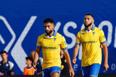 Rafik Guitane ve Yanis Begraoui, Liga Portekiz maçı sırasında GD Estoril Praia ve CF Estrela Amadora (Maciej Rogowski)