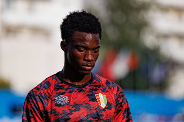 Joao Moises Gastao, Liga Portekiz maçı sırasında GD Estoril Praia ve CF Estrela Amadora (Maciej Rogowski) takımları arasında görüldü.)