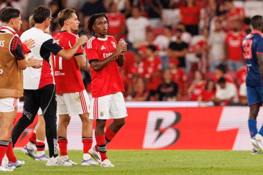 Leandro Barreiro, Şampiyonlar Ligi üçüncü tur eleme maçında SL Benfica ve OGC Nice (Maciej Rogowski) arasında görüldü.)