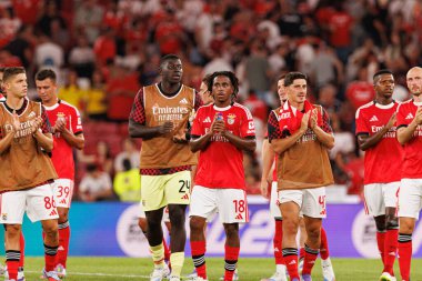 Benfica oyuncuları Şampiyonlar Ligi üçüncü tur eleme maçında SL Benfica ve OGC Nice (Maciej Rogowski)