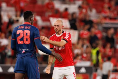 Abdulay Juma Bah ve Fredrik Aursnes Şampiyonlar Ligi üçüncü tur eleme maçında SL Benfica ve OGC Nice (Maciej Rogowski)