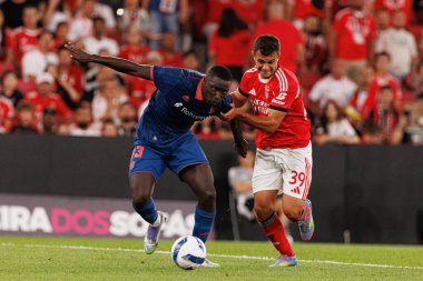 Antoine Mendy ve Henrique Araujo Şampiyonlar Ligi üçüncü tur eleme maçında SL Benfica ve OGC Nice (Maciej Rogowski)